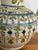Early 20th Century Spanish Hand Painted Blue and Yellow Pottery Pitcher Jug For Sale - Image 6 of 10