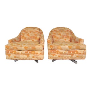 Milo Baughman Swivel Lounge Chairs for Thayer Coggin For Sale
