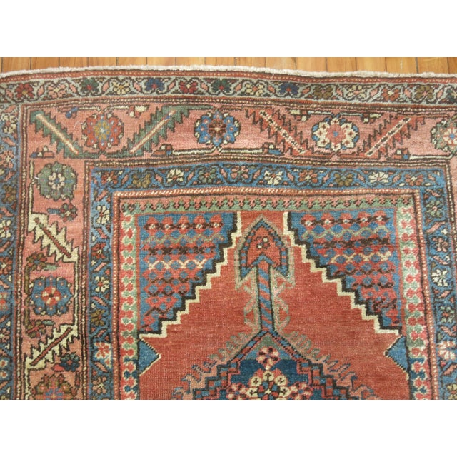 Antique Zabihi Collection Tribal Serapi Heriz Runner - 3'5" x 15'4" For Sale - Image 11 of 11