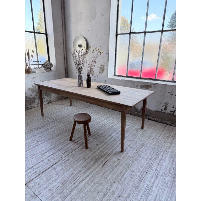 Vintage Farm Table in Cherry Wood, 1970s For Sale - Image 9 of 18