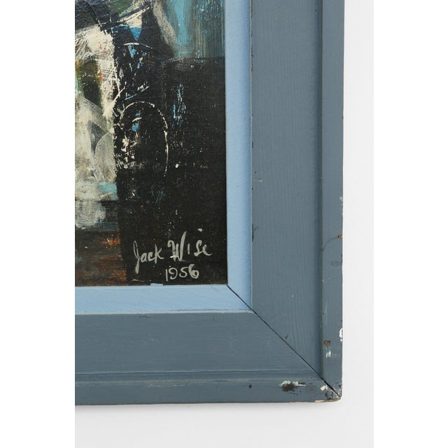 Large Abstract Composition Painting, Jack Wise, 1956 For Sale - Image 4 of 5