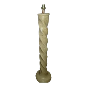1980s Postmodern Michael Taylor Style Twisted Plaster Floor Lamp
