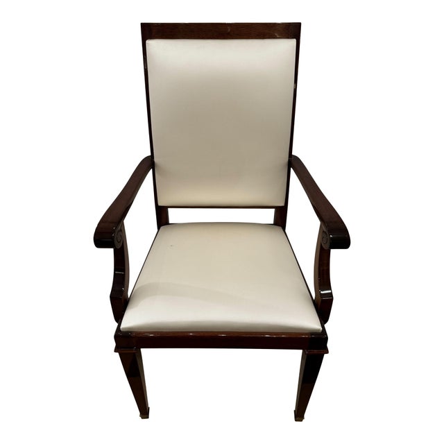 Art Deco Period Mahogany Arm Chair France circa 1930. For Sale In New York - Image 6 of 6