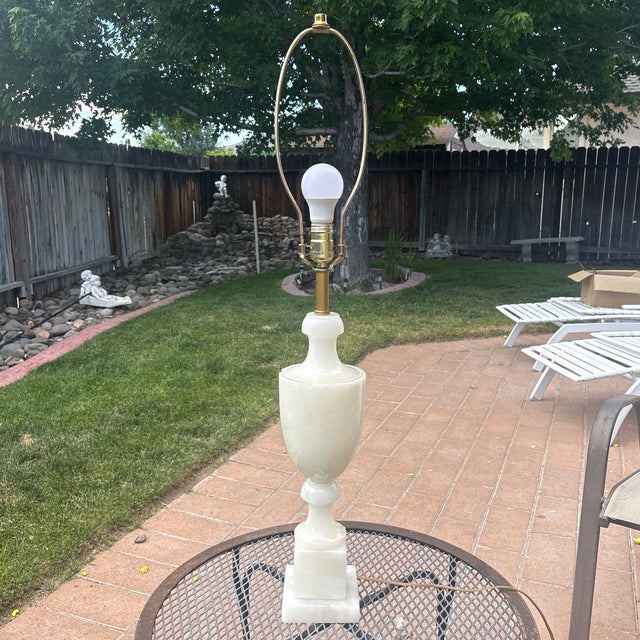 Large MCM Alabaster Lamp made in Italy. This lamp is just gorgeous with a made in Italy sticker and one For Paul's...