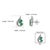Petite Emerald and Diamond Curved Stud Earrings in Sterling Silver - A Pair For Sale - Image 9 of 11
