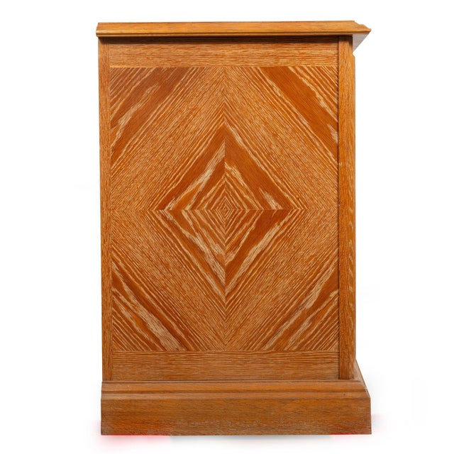 French Modernist Cerused Oak Sideboard Buffet Cabinet by Jean Claude Mahey For Sale - Image 4 of 18