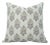 Fabdivine Floral Block Print Pillow Cover 18x18 Inch Viscose Linen-Samrat For Sale