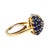 Late 20th Century 18k Yellow Gold Sapphire & Diamond Bombe Ring, Size 5 For Sale In Las Vegas - Image 6 of 11