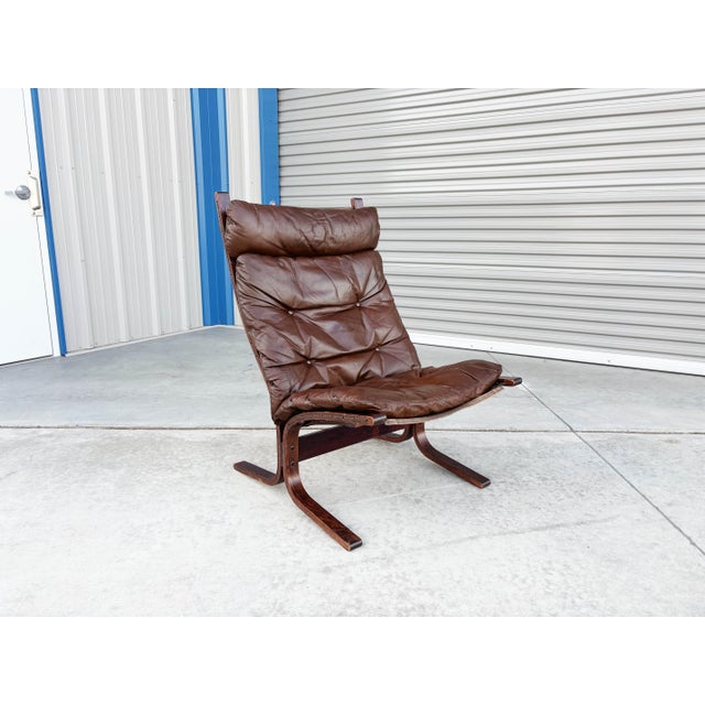 Wood 1960s Danish Modern "Siesta" Lounge Chair and Ottoman Attributed to Westnofa For Sale - Image 7 of 16