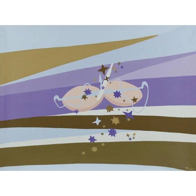 Genny Puccini, Libra, 1973, Acrylic on Canvas For Sale - Image 4 of 4