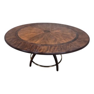 MCM Walnut Extension Dining Table With Sunburst Top For Sale