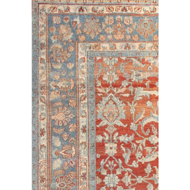 Red Zabihi Collection Oversize Persian Bibikabad Rug For Sale - Image 8 of 12