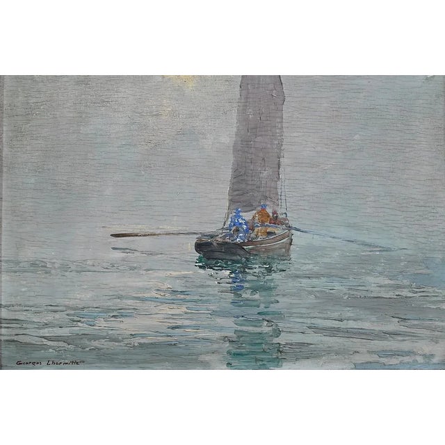 1930s G. Lhermitte, In the Mist, 1934, Oil Painting For Sale - Image 5 of 13