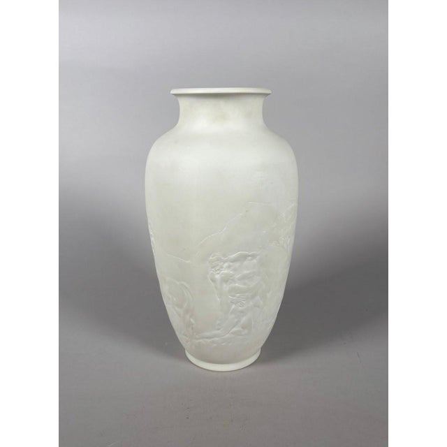 Auguste Rodin (1840-1917) for the Sèvres Porcelain Manufactory. Vase "Saigon, the Centaurs." Biscuit porcelain, glazed...