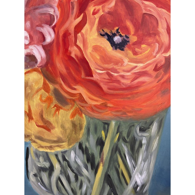 Late 20th Century Floral Painting For Sale - Image 4 of 7