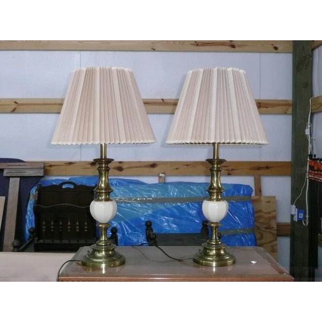 1980s Vintage 1980s Stiffel Table Lamps - a Pair For Sale - Image 5 of 5