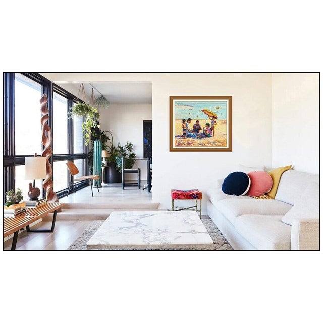 Message us to inquire about custom framing options! (Included for free with every purchase) The artwork here, "Lunch on...