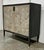 Stylish Modern Farmhouse Taupe Wood Two Door Cabinet, blacker cerused wood case, gray painted interior, one shelf,...