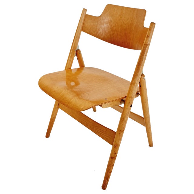 Austrian Folding Chair Model Se18 by Egon Eiermann for Wilde & Spieth, 1950s For Sale