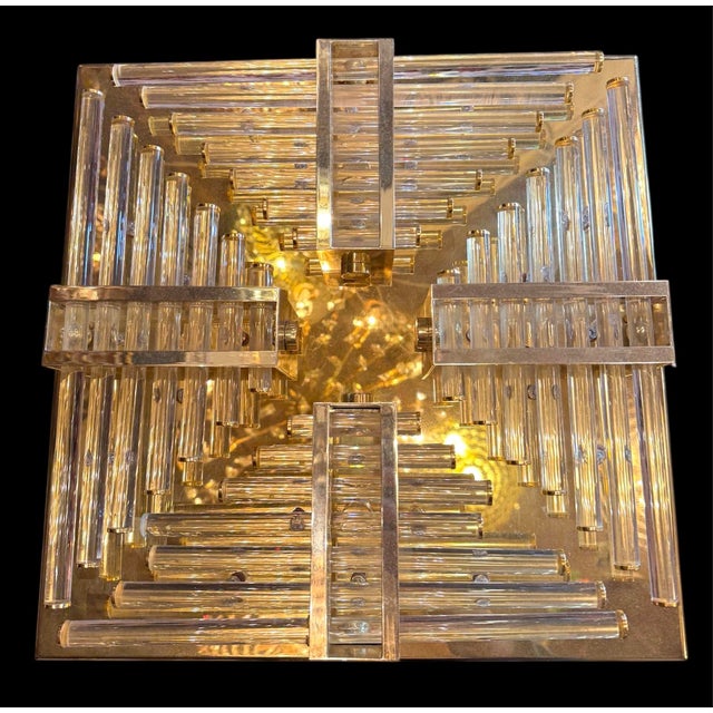 Gold Flush Mount or Wall Light by Ernst Palme, West Germany, 1970s-1980s For Sale - Image 8 of 8