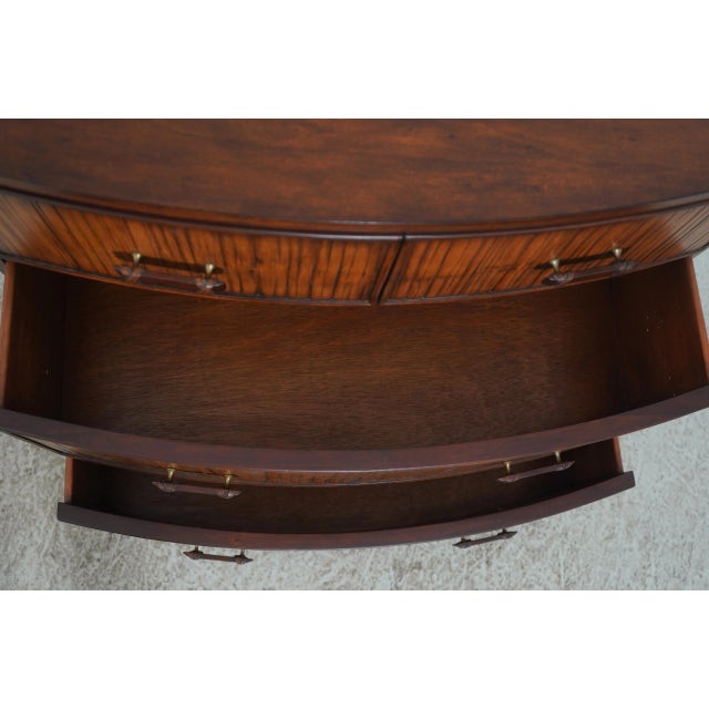 2000 - 2009 Pair Ethan Allen Bamboo Bow Front Chests For Sale - Image 5 of 18