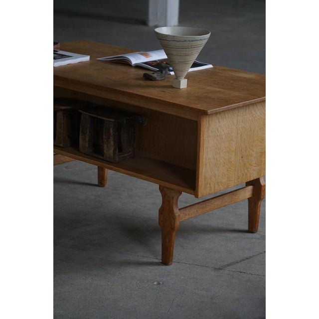 Mid-Century Modern Danish Freestanding Desk in Oak from Henning Kjærnulf, 1950s For Sale - Image 12 of 16