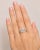 Modern Late 20th Century 14K White Gold Diamond 3 Row Wedding Band Ring Estate, Size 6.75 For Sale - Image 3 of 3