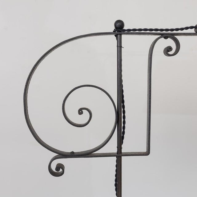 Black 1940s French Adjustable Iron Floor Lamp For Sale - Image 8 of 15