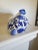 Vintage Blue & White Porcelain Rabbit Figurine For Sale - Image 4 of 6