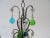 Italian Petit Blue & Green Murano Drops Beaded Crystal Chandelier, Circa 1920 For Sale - Image 4 of 10