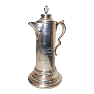 Large Antique 1901 Lutheran Church Presentation Silver Plate Wine Claret Pitcher