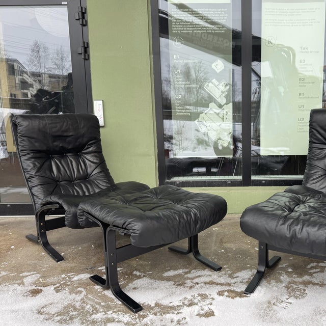 Set of Vintage Scandinavian Siesta Lounge Chair and Ottoman by Ingmar Relling for Westnofa, 1970s For Sale - Image 11 of 18
