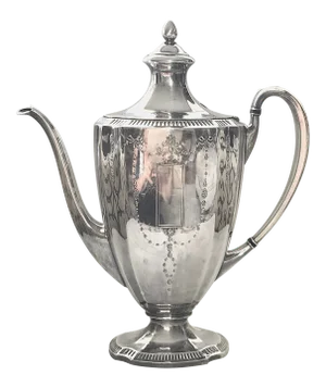 Antique Silver Plate Neoclassical Coffee Pot