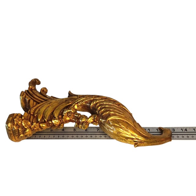 Vintage Gold Peacock Pheasant Statute Figurine Hollywood Regency Mid-Century Modern 13" X 7" For Sale In Austin - Image 6 of 14