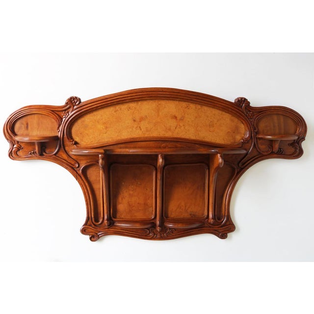 Antique French Art Nouveau Carved Wall Shelf by Louis Majorelle, 1900 For Sale - Image 14 of 17