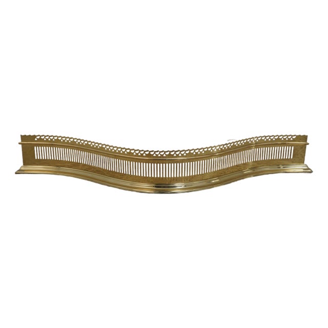 Virginia Metalcrafters Williamsburg Style Brass Fireplace Fender For Sale