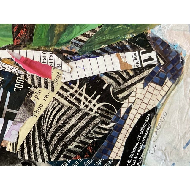 Textile Bright Colorful Abstract Floral Collage by C. Carrillo For Sale - Image 7 of 7