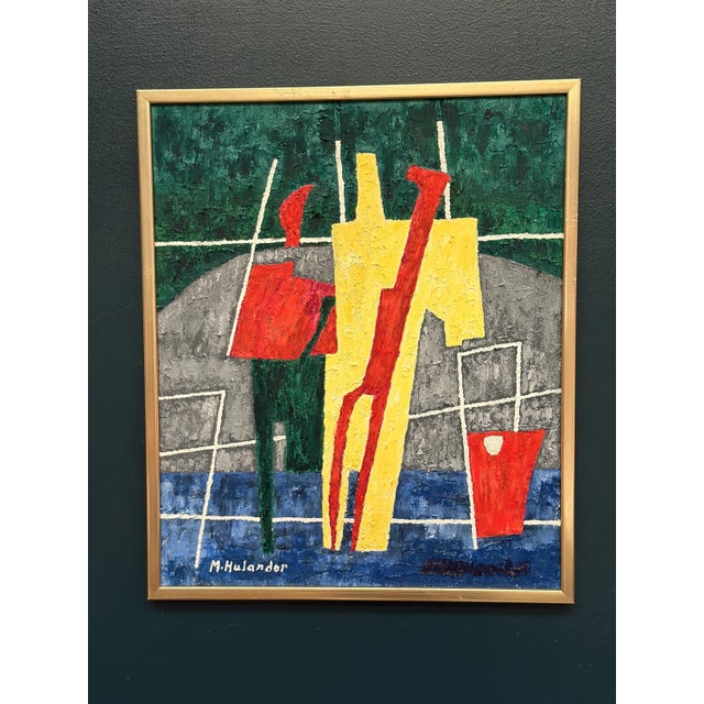 M. Hulander, Abstract Composition, 1960s, Oil on Canvas, Framed For Sale - Image 11 of 18