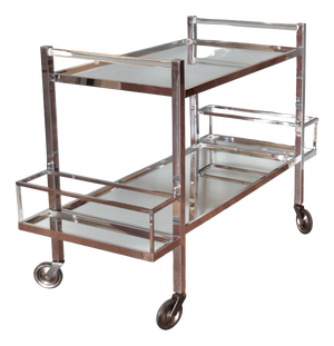 Art Deco Bar Cart attributed to Jacques Adnet, 1930s