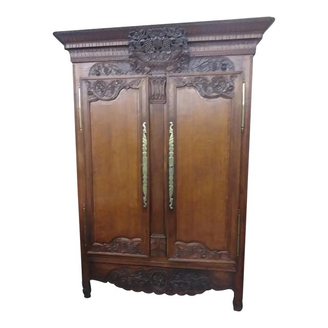 Antique French Normandy Armoire For Sale - Image 10 of 10