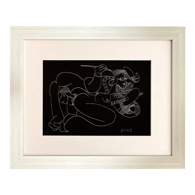 Pablo Picasso Gravure Erotic 2 Dated 3/9/1968 Framed For Sale