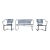 Vintage Mid-Century Modern Wrought Iron Patio Conversation Set | Loveseat & 2 Bouncer Chairs | Russell Woodard Style For Sale