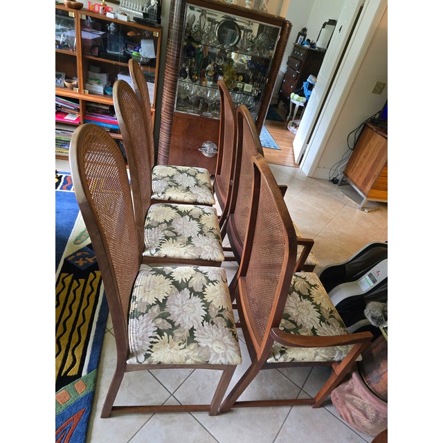 Brown Vintage Mid Century Milo Baughman for Directional Dining Chairs For Sale - Image 8 of 9