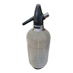 Vintage Classic Soda Siphon Seltzer Glass Bottle With Wire Mesh