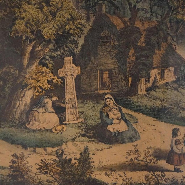 Antique Currier & Ives Print - The Meeting of the Waters 19thC For Sale - Image 6 of 16