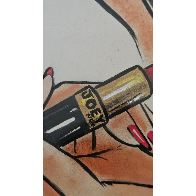 Late 20th Century “Joey New York” Mixed Media on Paper Signed Alvaro For Sale In Miami - Image 6 of 15
