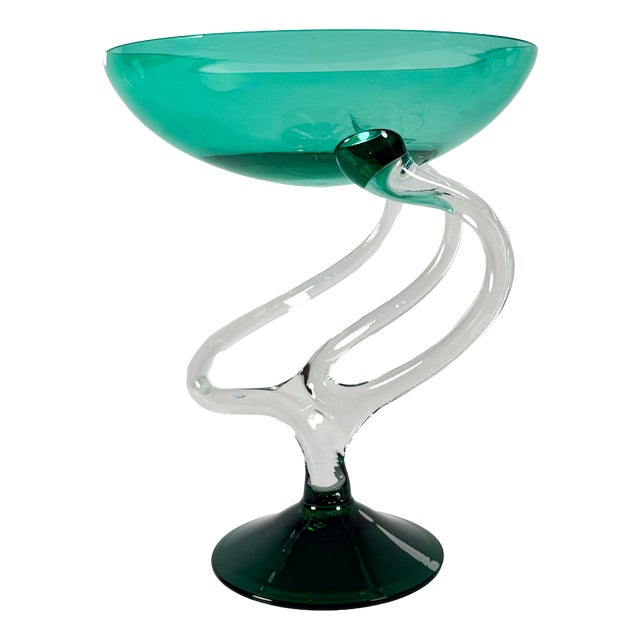 Big Jellyfish Art Glass Bowl by Jozefina Krosno For Sale