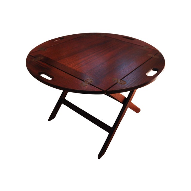 English Military Campaign Butlers Tray and Folding Stand, Set of 2 For Sale - Image 6 of 18