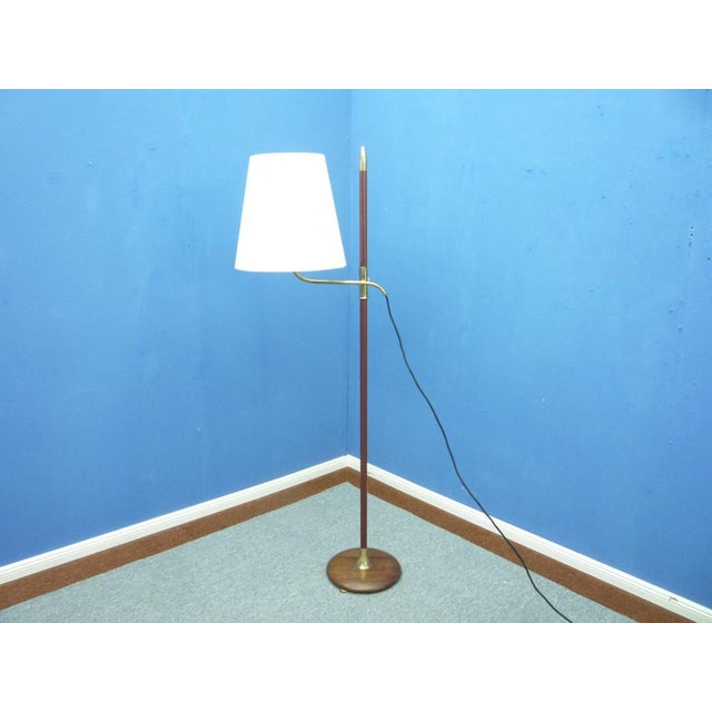 Brass and Teak Floor Lamp by Florian Schulz, 1950s For Sale - Image 16 of 16