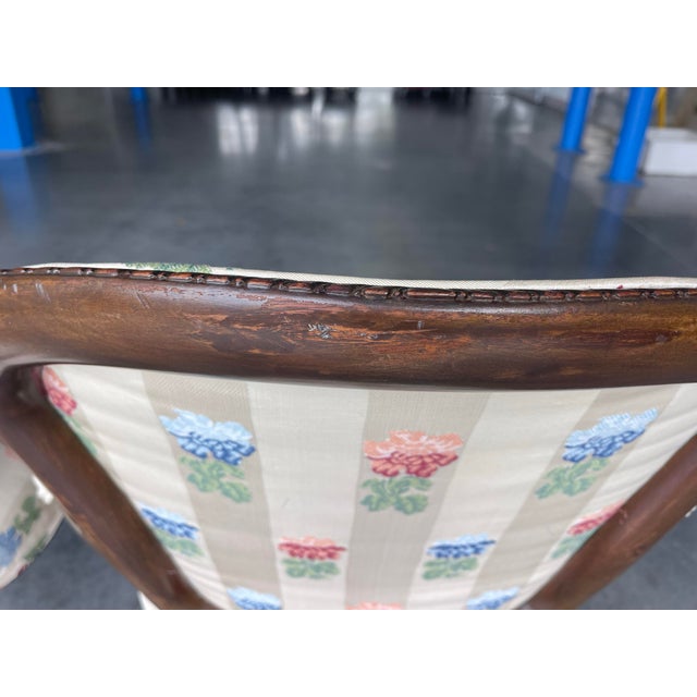 Louis XV Style Carved Wood Armchairs With Floral Upholstery, a Pair For Sale - Image 9 of 12